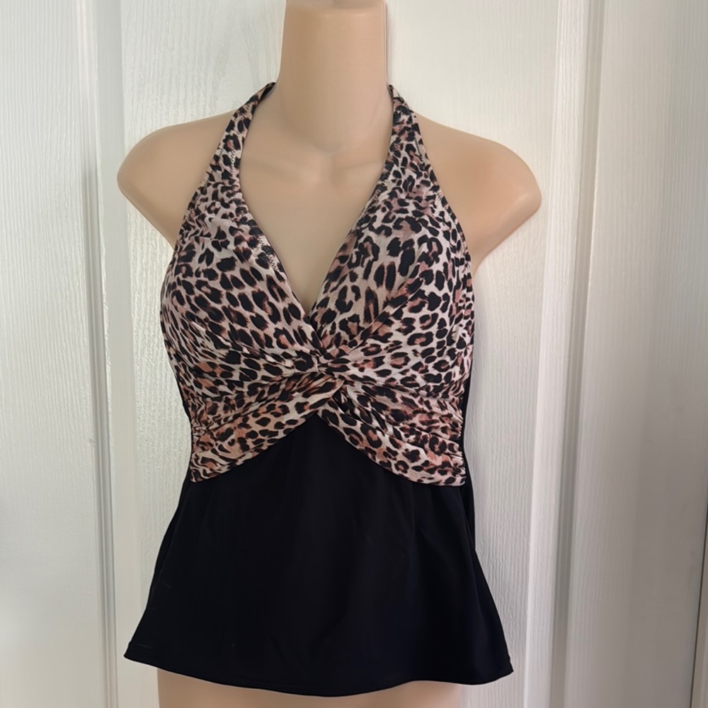 Ladies Leopard Bathing Suit Top-Size 12